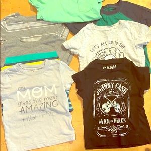 12 mo boys lot of 7 T-shirt’s mostly cat& jack GUC
